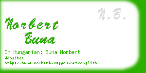 norbert buna business card